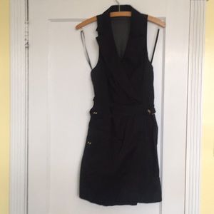 Liefsdottir Black faux wrap dress